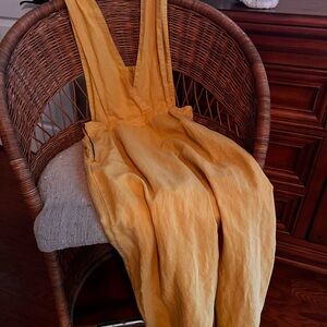 Zara Basic jumpsuit in yellow gold. Very well made M medium wide leg romper